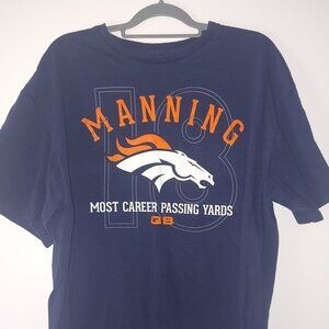 Peyton Manning Broncos Mens T-Shirt XL Passing Records